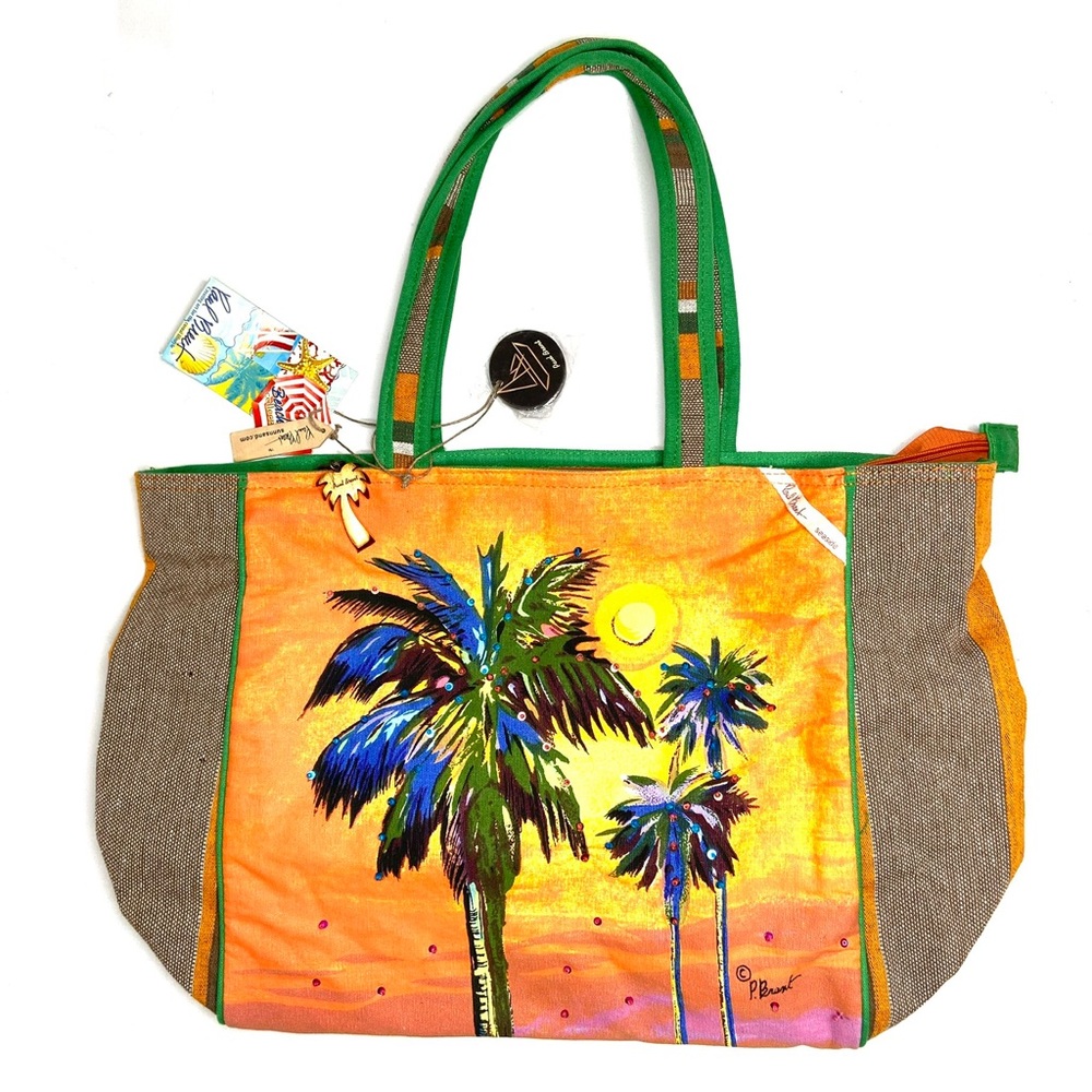 PAUL BRENT Seaside Collection Palm Trees at Sunset Tote Bag